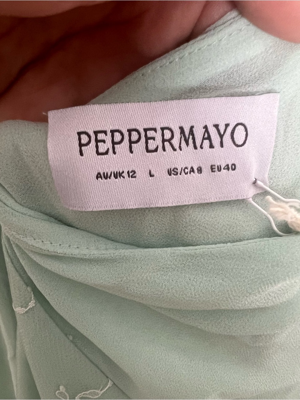 NWT PEPPERMAYO- Gabriana Maxi Dress Sage Size 8 - Picture 6 of 7